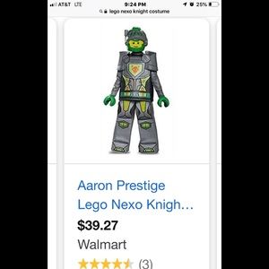 LEGO nexo knight costume like new size 7/8